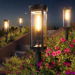Solarbetriebene Gartenleuchten für Wege, 2er Set