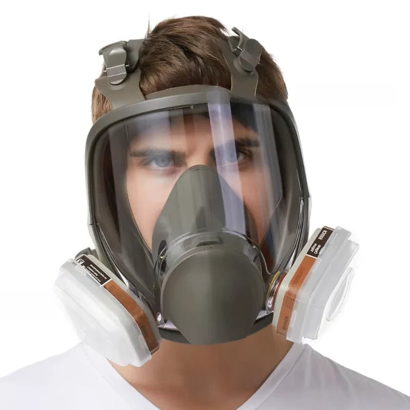 Vielseitige Vollgesichtsmaske mit Antibeschlag-Linse und Silikon-Dichtung