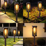 Solarbetriebene Gartenlichter für Gehwege, 2er Set
