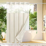 Moderne Duschvorhang mit integriertem Futter und lichtdurchlässigem Fenster