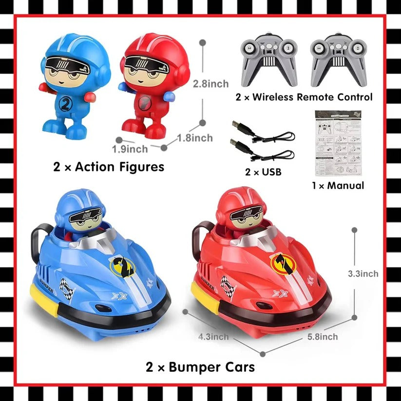 Fernbedienbare Stoßwagen mit Auswurf-Funktion, 2er Set für Kinder