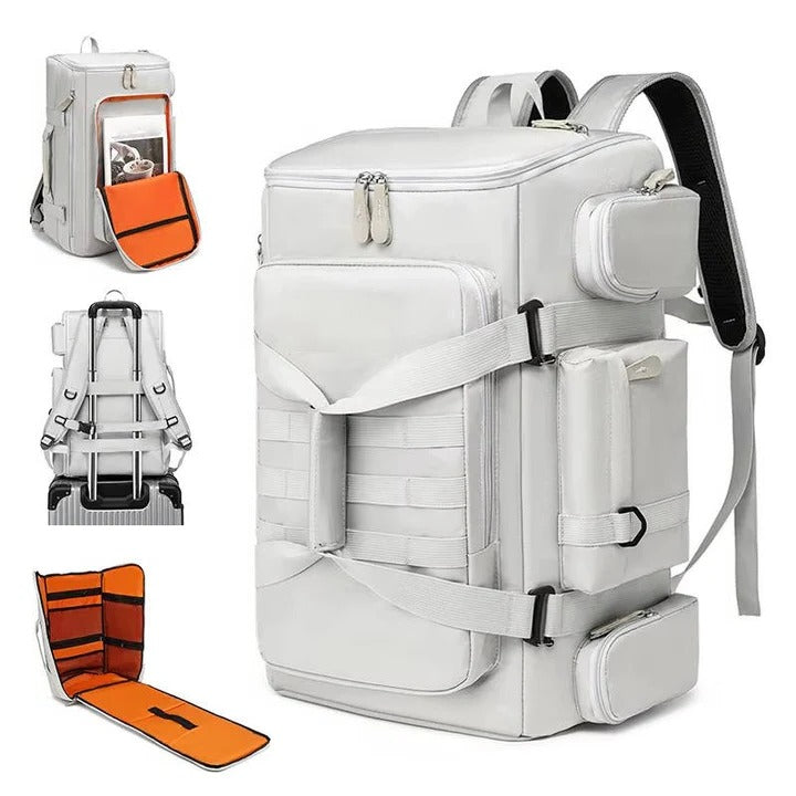 Travel backpack with laptop compartment and versatile design