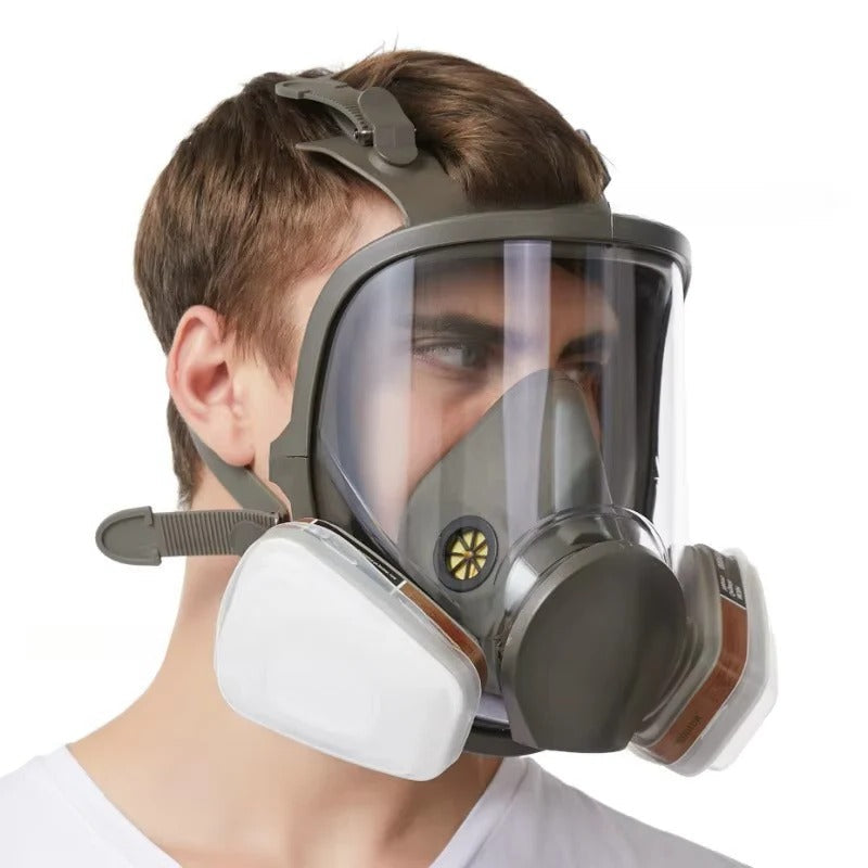 Vielseitige Vollgesichtsmaske mit Antibeschlag-Glas und Silikon-Dichtung