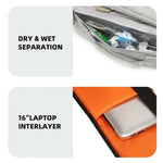 Travel backpack with laptop compartment and versatile design