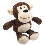 Robust Plush Dog Toy with Squeaker and Crinkle Effect