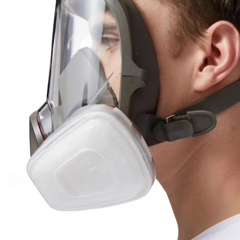 Vielseitige Vollgesichtsmaske mit Antibeschlag-Glas und Silikon-Dichtung