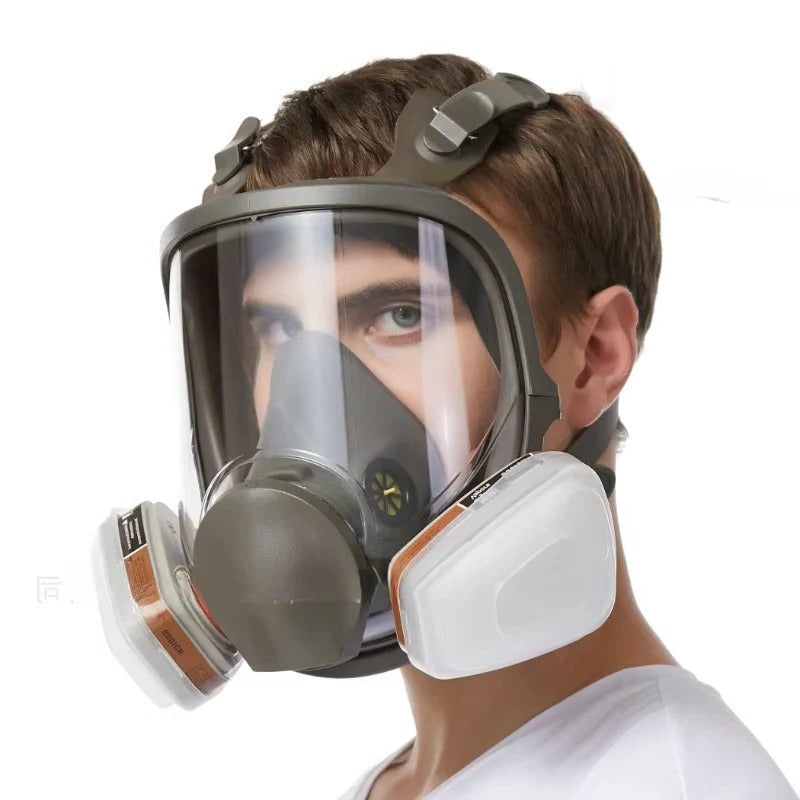 Vielseitige Vollgesichtsmaske mit Antibeschlag-Glas und Silikon-Dichtung