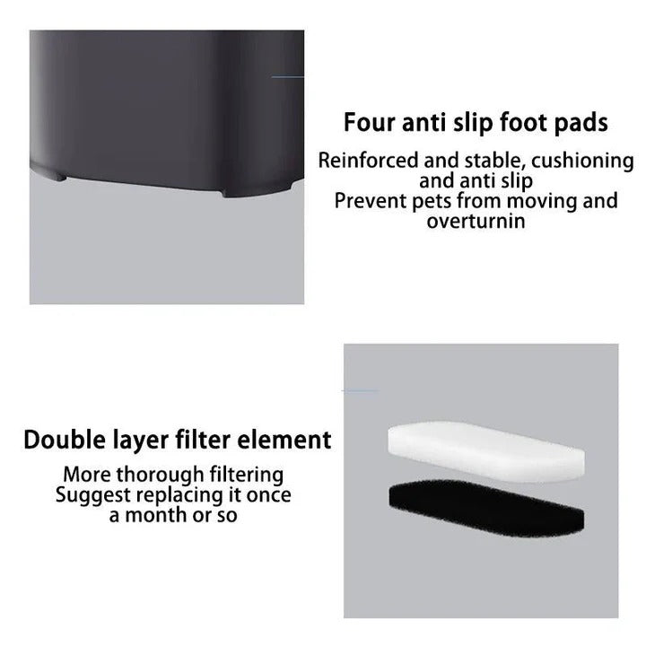Smart Cat Water Fountain with Filter System