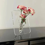Modern acrylic picture frame with flower vase function