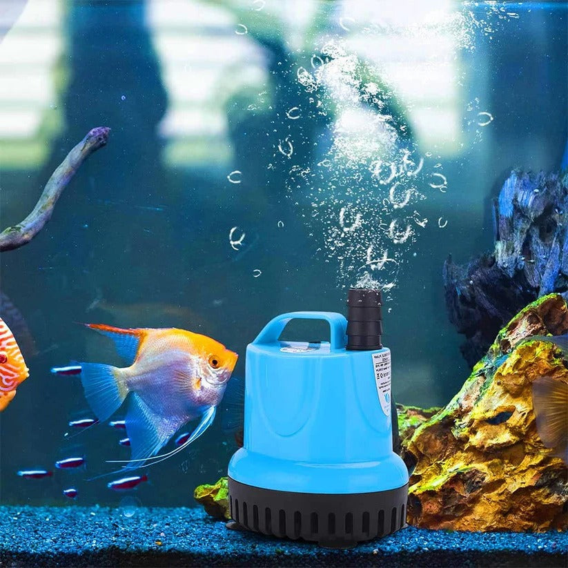 Eintauchbare Wasserpumpe für Aquarien mit integriertem Filter