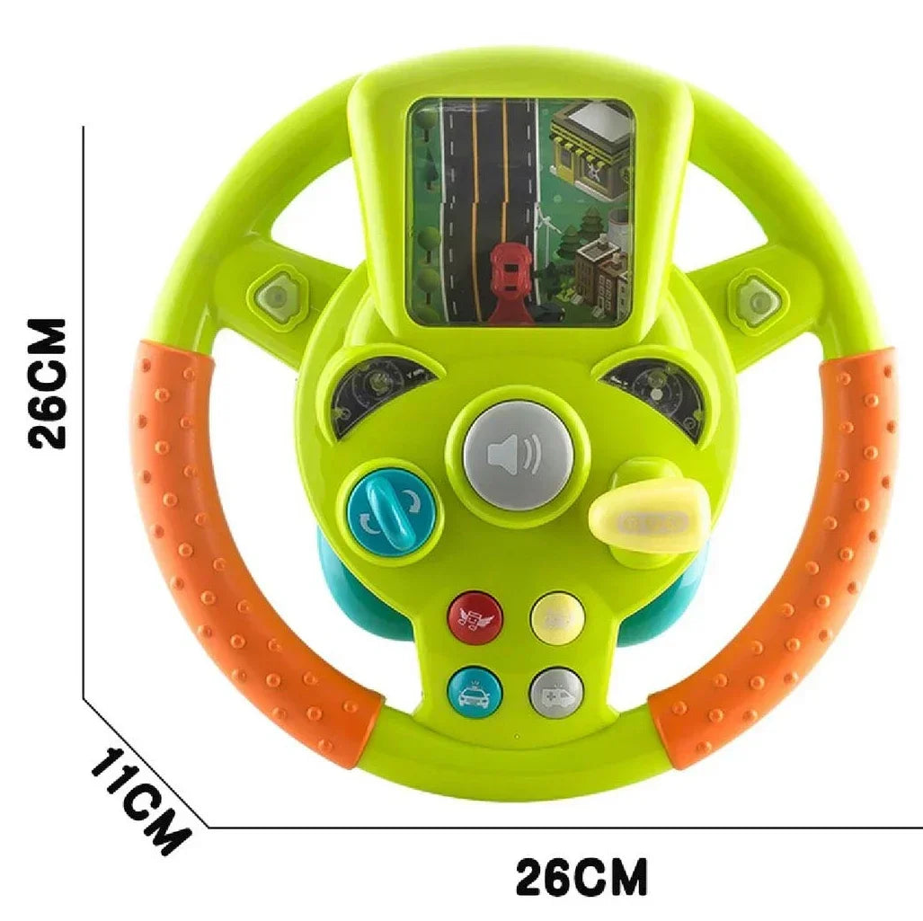 Interactive Kids' Steering Wheel with Screen – Mini Toy for Driving Fun