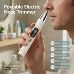 Compact Nose and Ear Hair Trimmer with USB Charging