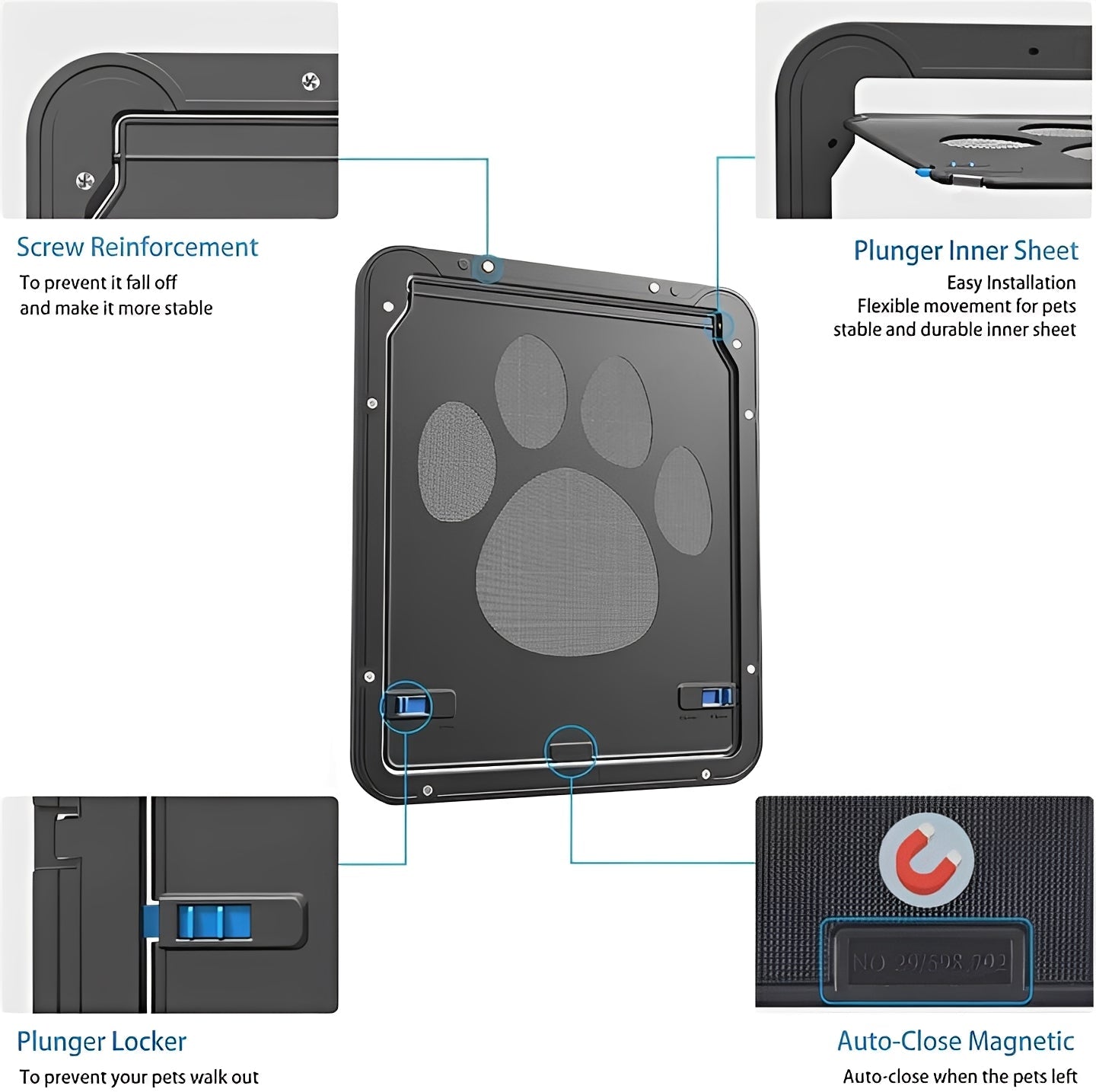 Pet-Friendly Screen Door with Flexible Flap