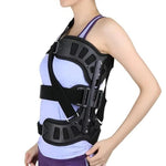 Adjustable back support with individual height adjustment and posture support
