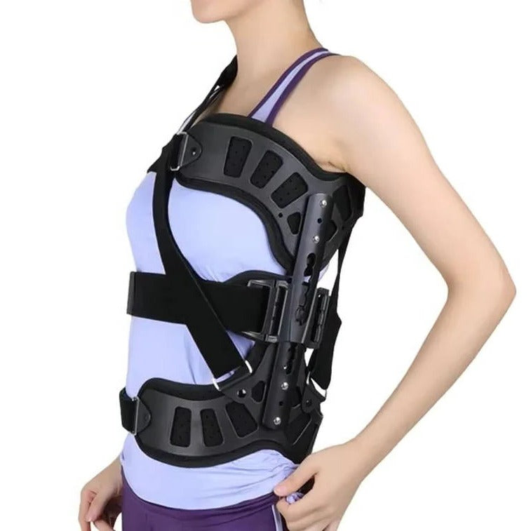 Adjustable back support with individual height adjustment and posture support