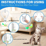 Automatisches Feder-Spielzeug für Katzen mit Clip-Halterung und Timer