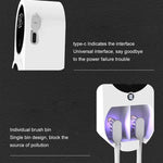 UV Toothbrush Holder with Contactless Sensor and Wall Mount
