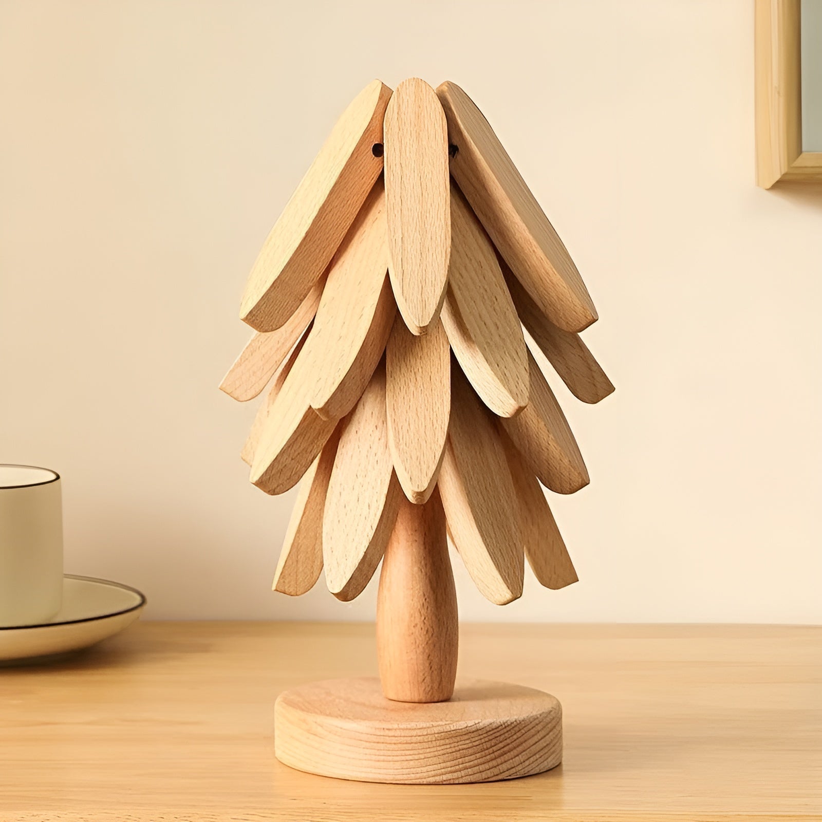 Christmas Tree Coasters foldable – Decorative and practical | Ideal for drinks and holidays