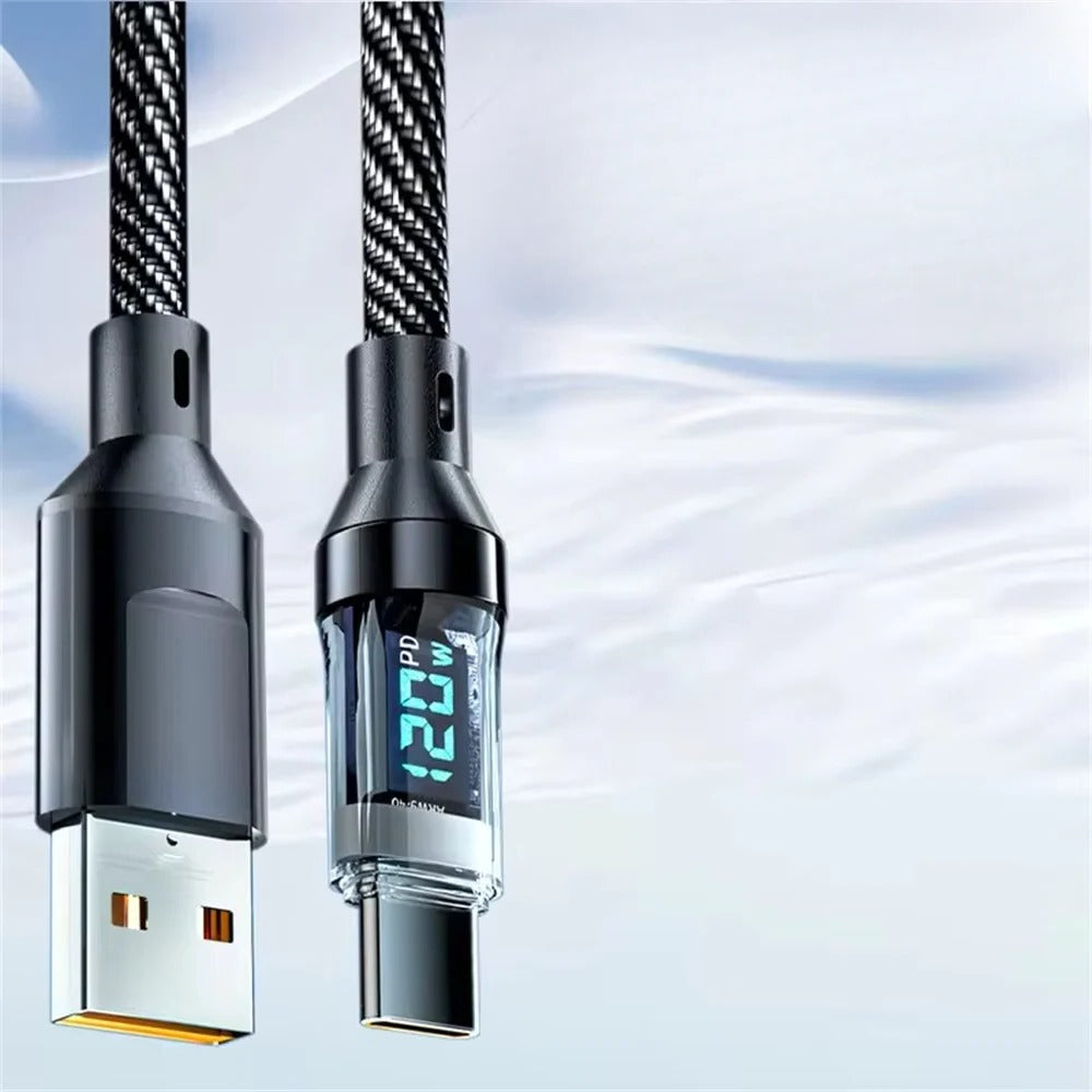 Schnellladekabel mit LED-Stromanzeige für maximale Effizienz