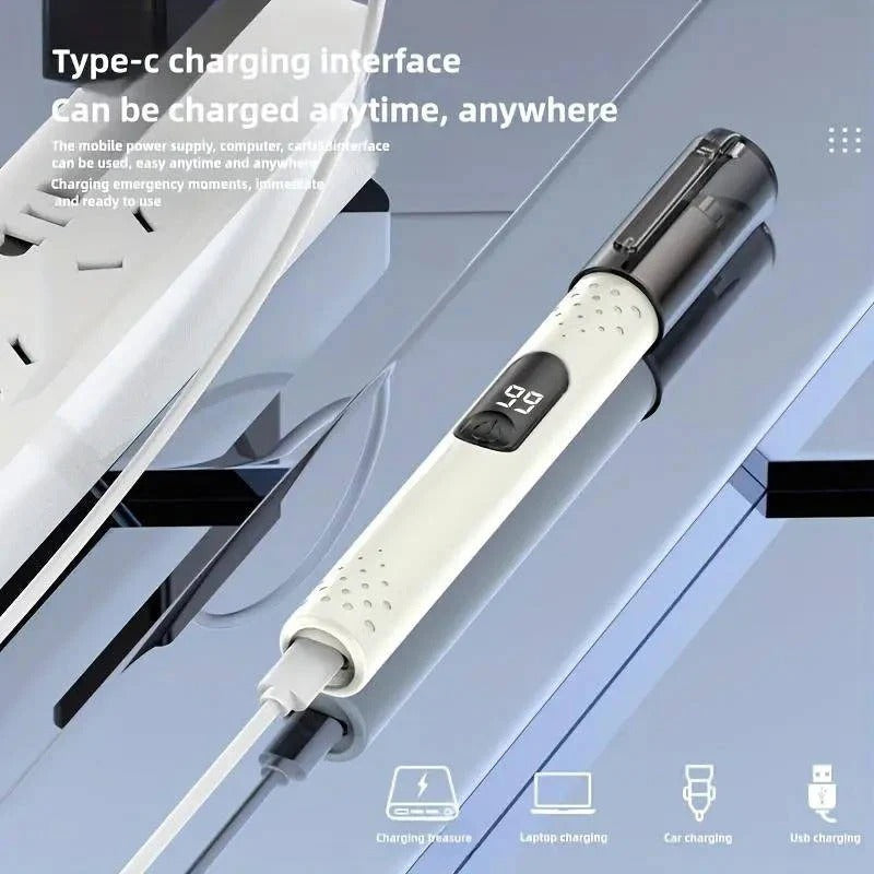 Compact Nose and Ear Hair Trimmer with USB Charging