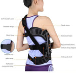 Adjustable back support with individual height adjustment and posture support