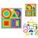 Regenbogen Stapelspielzeug aus Holz – Buntes Lernspiel für Kinder
