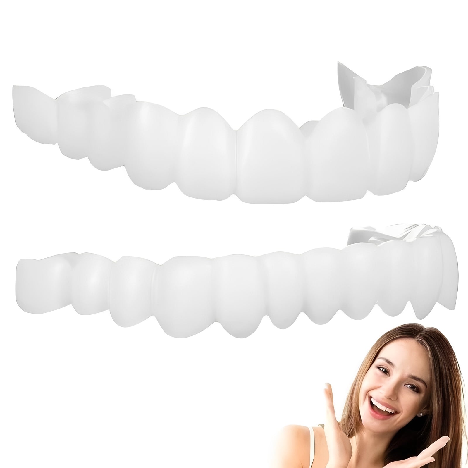 Aesthetic Tooth Covers for Adults, 2-Piece Set