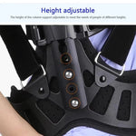 Adjustable back support with individual height adjustment and posture support