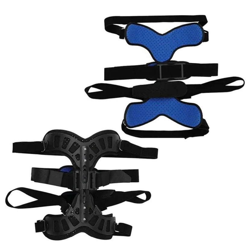 Adjustable back support with individual height adjustment and posture support