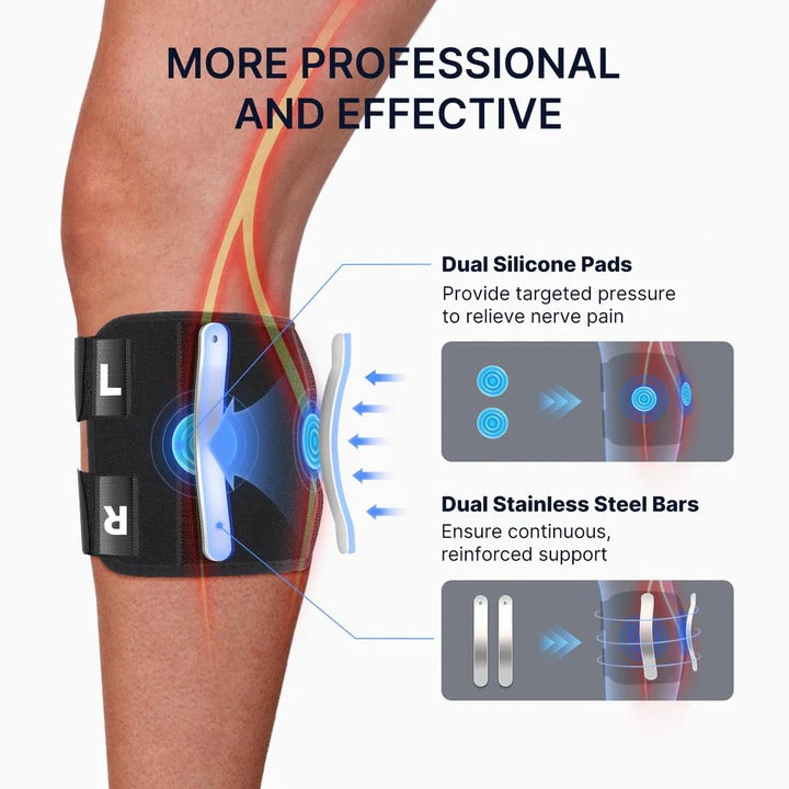 Knee Stabilizer with Adjustable Straps and Dual Pads