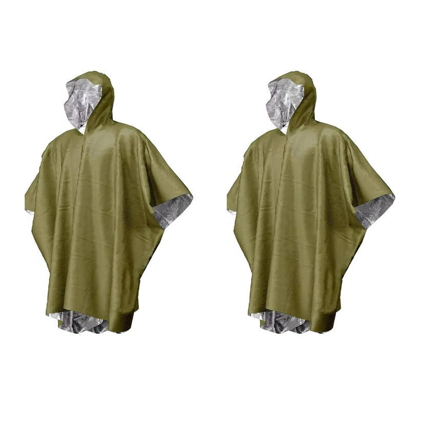 Reversible Rain Poncho for Outdoor Activities, Set of 2