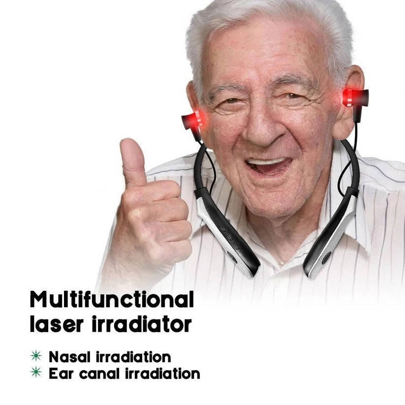 Rechargeable Red Light Device with Dual Probe for Ears and Nose