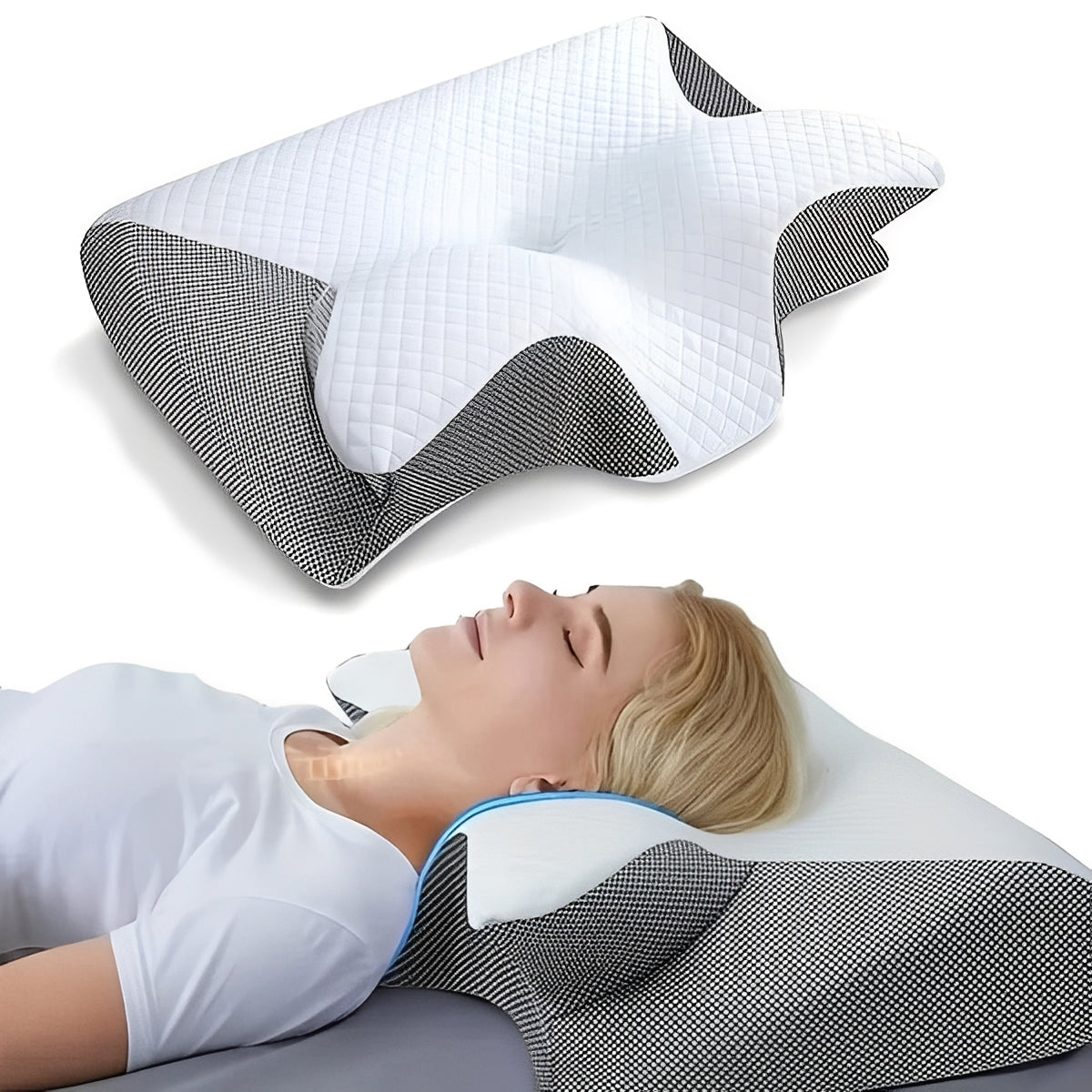 Ergonomisches Kissen mit Armlehnen für Seitenschläfer