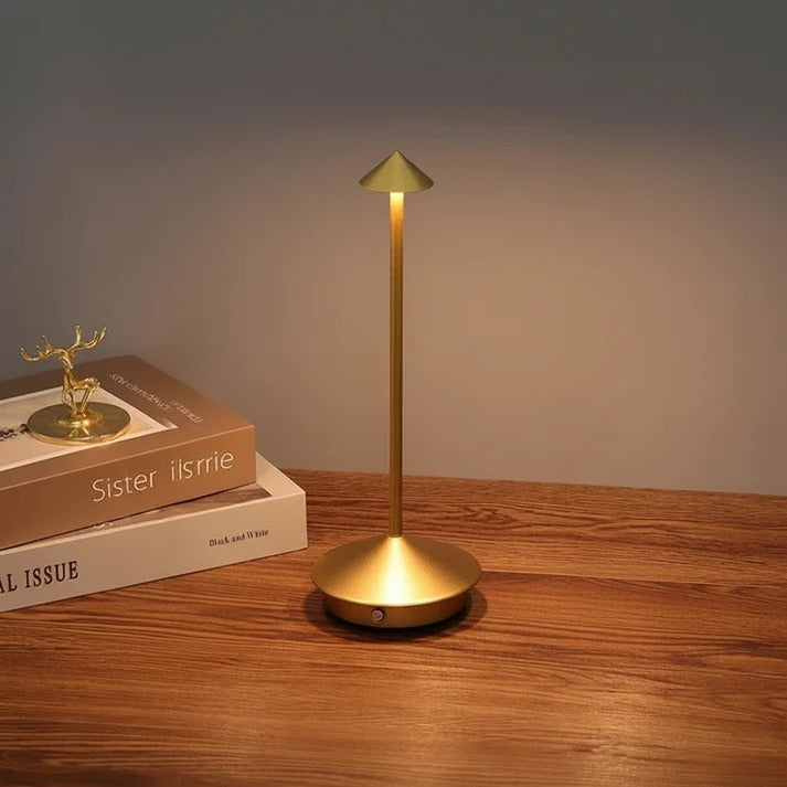 Portable Wireless LED Table Lamp with Touch Dimming Function