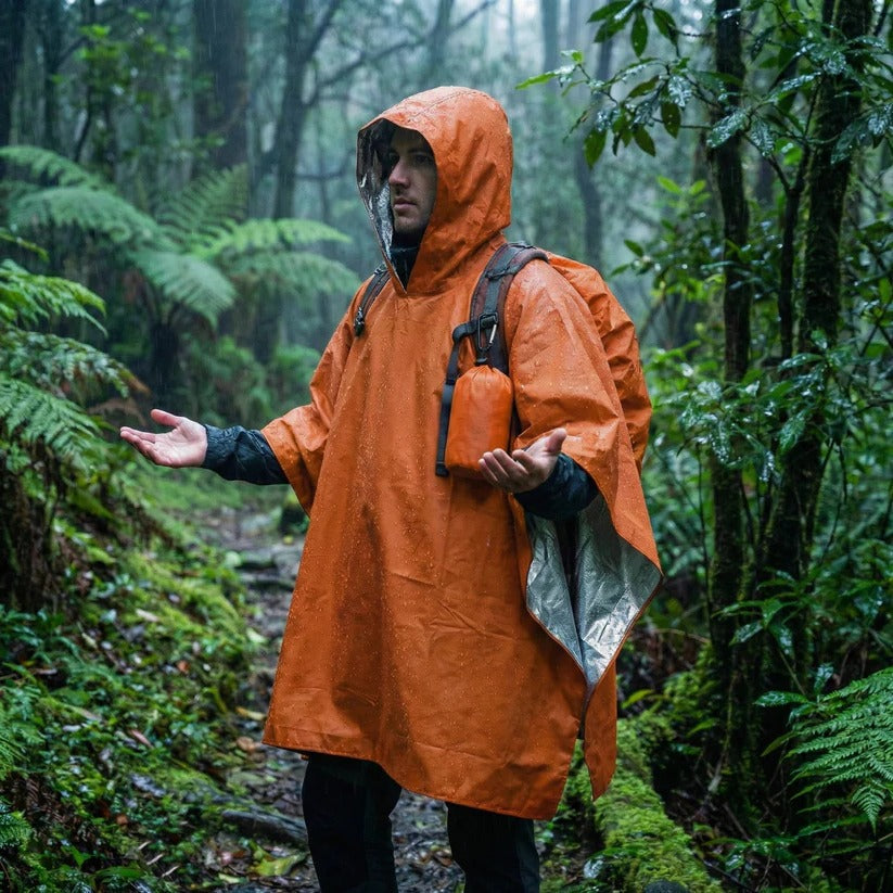 Reversible Rain Poncho for Outdoor Activities, Set of 2