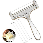 Elegantes Edelstahl-Set für Käse und Butter