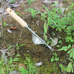 Long-handled V-shaped weed remover