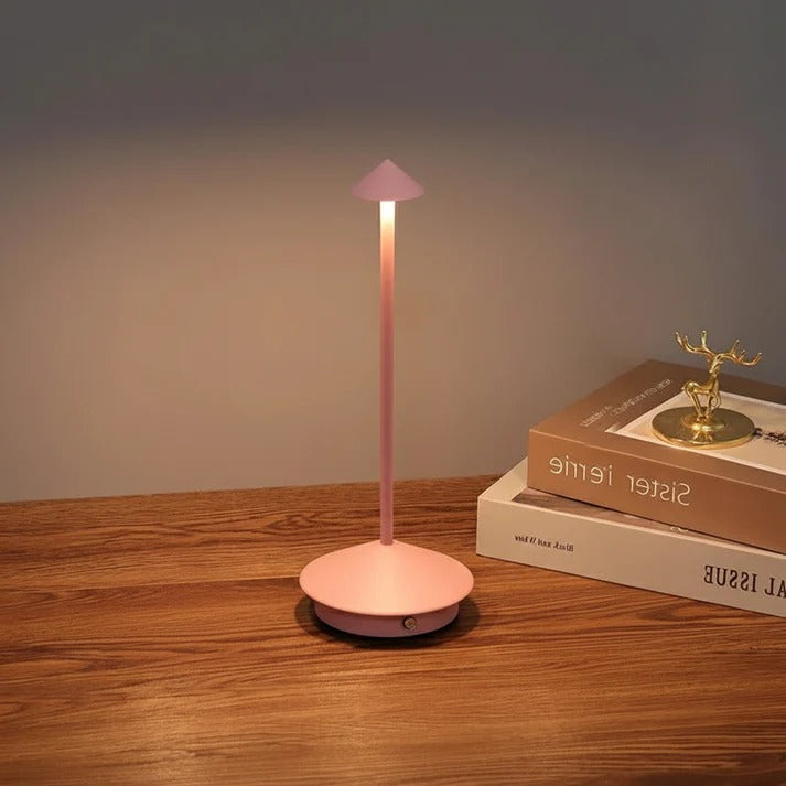 Portable Wireless LED Table Lamp with Touch Dimming Function