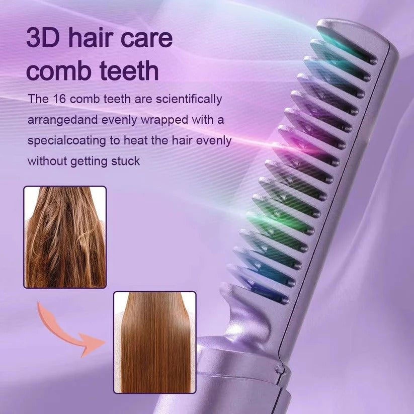 Kabelloser Keramischer Haarglätter mit Frizz-Kontrolle