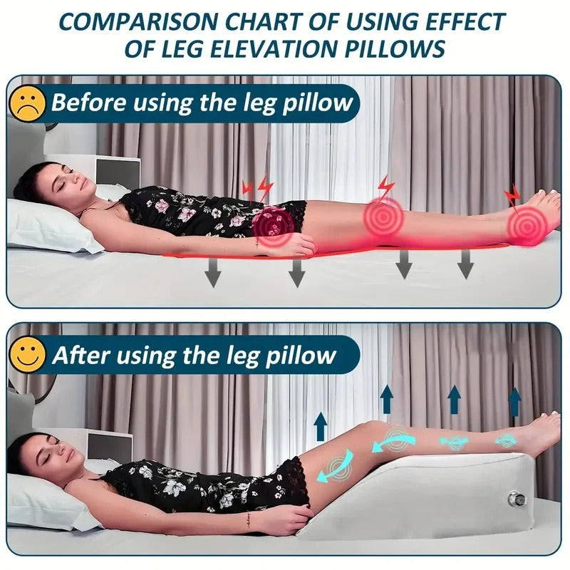 Aufblasbares Beinpillow mit Höhenverstellung und Stauraum