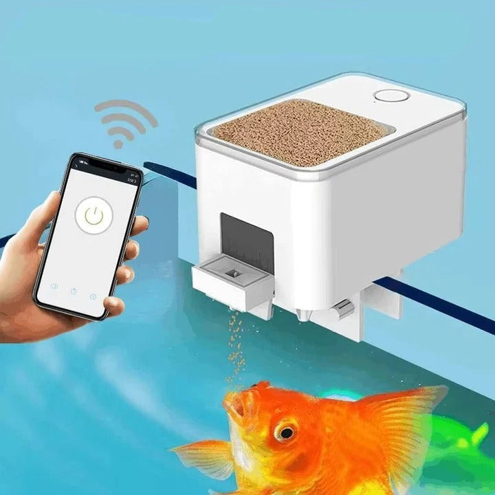 Intelligenter Fischfutterautomat mit Fernsteuerung und Zeitplan