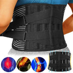 Adjustable back support belt with dual metal spring stabilizers