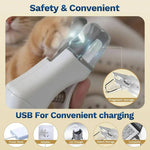 Quiet, rechargeable nail grinder for dogs and cats
