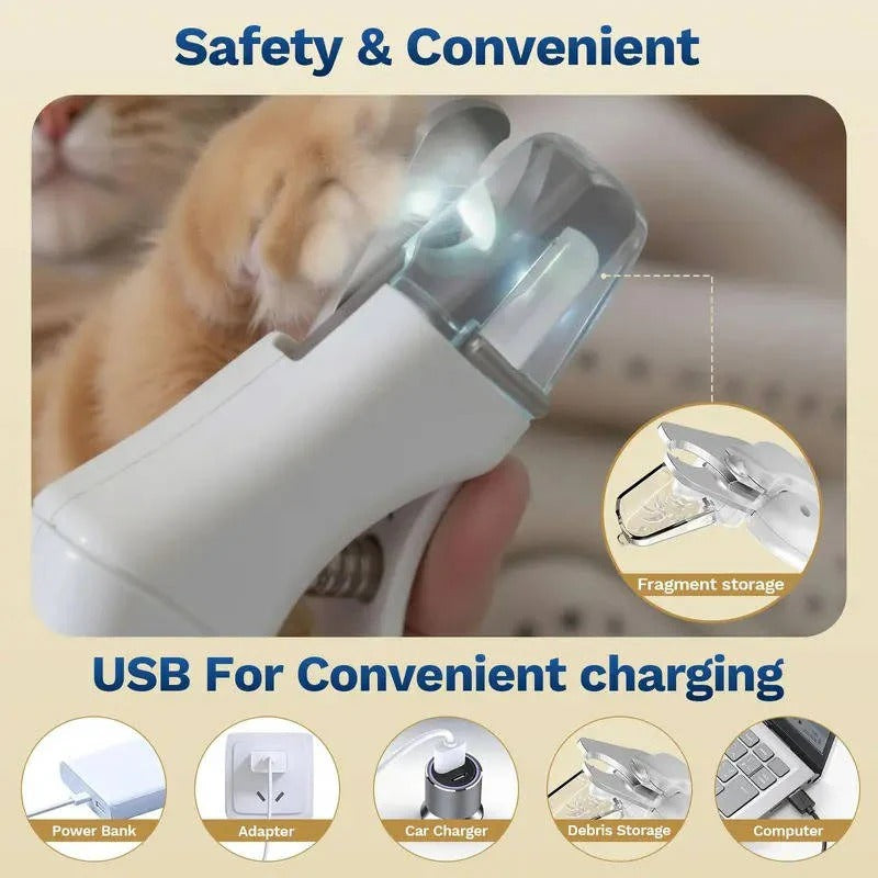 Quiet, rechargeable nail grinder for dogs and cats