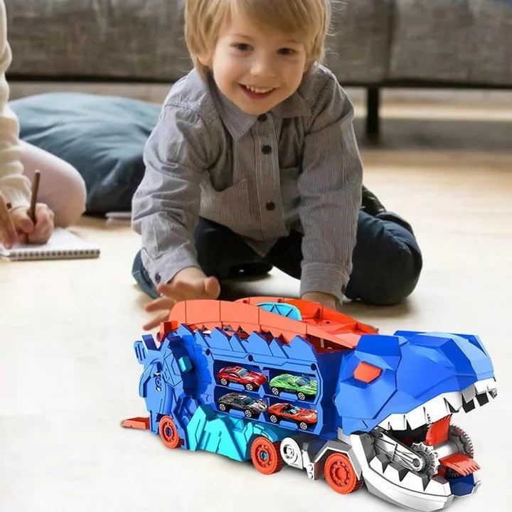 Kids' Dino Adventure Truck with Pull-Back Mechanism