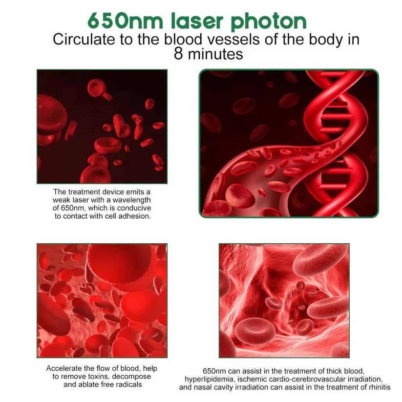 Rechargeable Red Light Device with Dual Probe for Ears and Nose