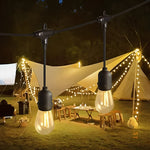 Wetterfeste LED Lichterkette mit E27 Fassung und 220V Anschluss