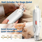 Quiet, rechargeable nail grinder for dogs and cats