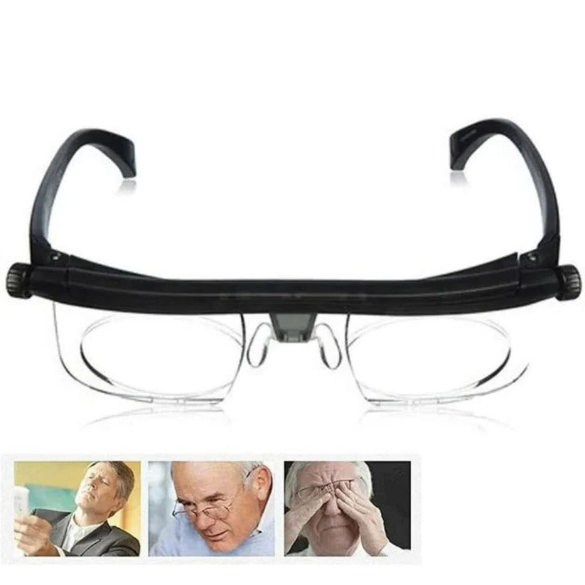Verstellbare Brille für klare Nah- und Fernsicht