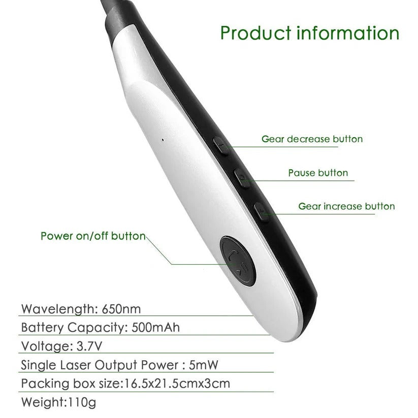 Rechargeable Red Light Device with Dual Probe for Ears and Nose